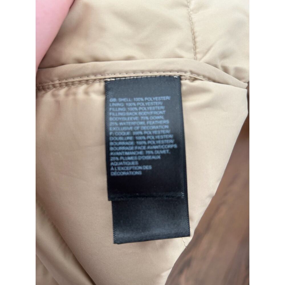 The North Face Tamburello Puffer Jacket Womens Small Beige Polyester Full Zip - Picture 10 of 10
